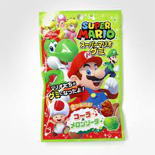 Nobel Confectionery Super Mario Gummy Cola & Melon Soda 50G