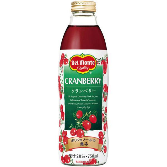 Kikkoman Del Monte Cranberry Juice 750Ml Bottle