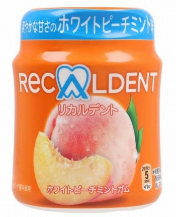 Mondelez Ricardent <White Peach Mint Gum> Bottle 140G