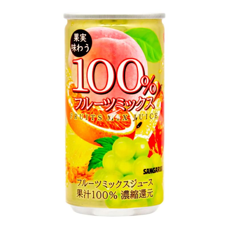 Sangaria Fruit Flavor 100% Fruit Mixed Juice 190G Can – OkashiMartPH