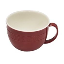 Yamada Chemical Soup Mug Plastic 400mL Red Bonheur