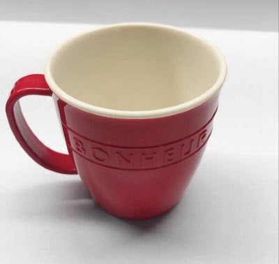 Yamada Chemical Mug Plastic 300mL Red Bonheur