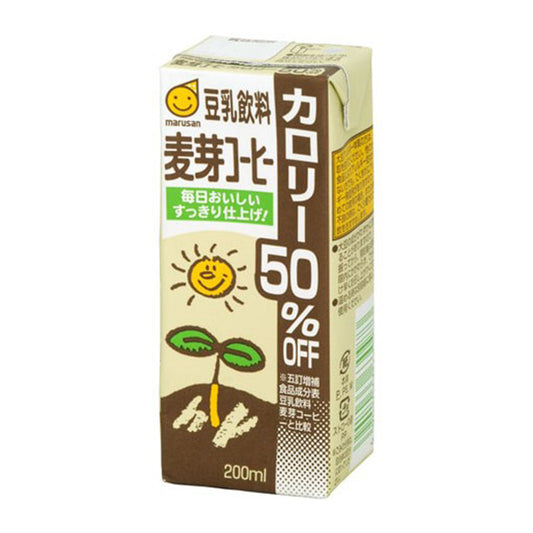 Marusanai Soy Milk Malt Coffee 50% Low Cal 200Ml Paper Pack