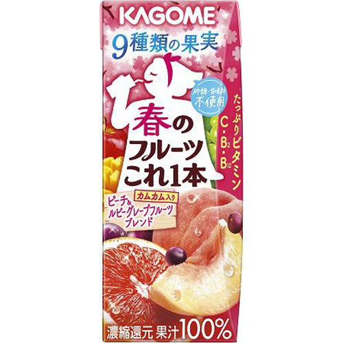 Kagome Peach & Grapeftuits 200Ml Paper Pack