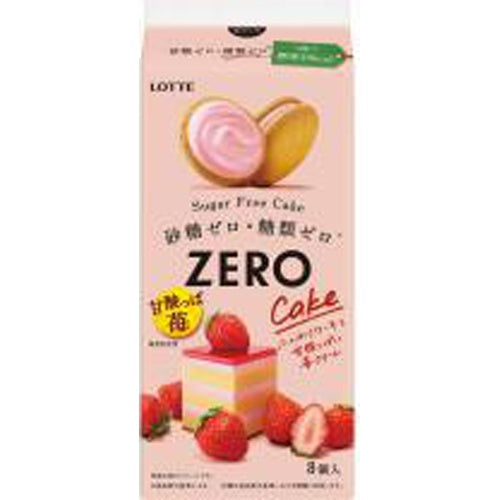 Lotte Zero Sugar Free Cake Sweet And Sour Strawberry