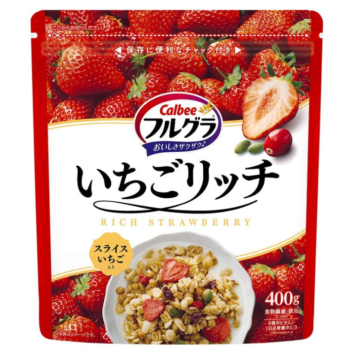 Calbee Fruits Granola Strawberry 400G